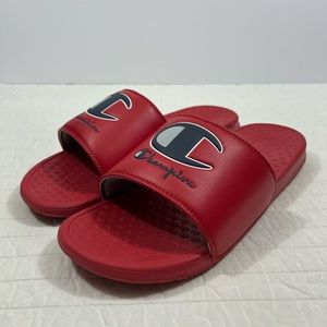 Champion Super Duo Slide sandals, red; Size 10